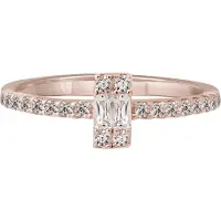 Cai Ring 925 Sterling Silber rosé vergoldet mit Zirkonia