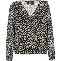 Faina Bluse Frauen cremeweiß schwarz
