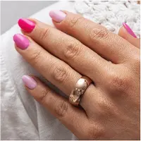 Zeeme Stainless Steel Ring Edelstahl rosé-vergoldet 8mm breit
