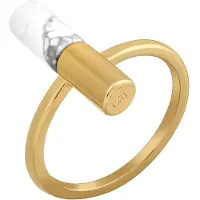 Cai Ring 925/- Sterling Silber vergoldet Howlith