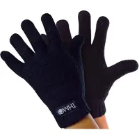 THMO Thinsulate-Kinderhandschuhe für den Winter | | Jungen & Mädchen gestrickte Thermo-Vollfingerhandschuhe für Kinder - Schwarz