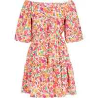 Mymo Kleid Frauen rot mehrfarbig