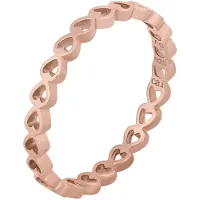 Cai Ring 925/- Sterling Silber rosévergoldet Herz Stacking