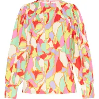 Usha Bluse Frauen mehrfarbig rot