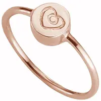 Cai Ring 925/- Sterling Silber rotvergoldet Herz
