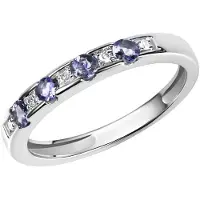 Diamonds by Ellen K. Ring Gold 333 mit Tansanit und Diamant 0,025ct.