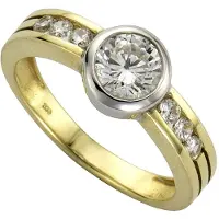 Celesta Gold Ring 375/- Gelbgold 2farbig Zirkonia