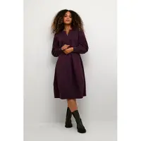 Culture Midikleid "Damen Kleid CUantoinett", Damen, Gr. S, N-Gr, rot (winetasting), Obermaterial: 65% Baumwolle CO. 33% Polyester PES. 2% Elasthan EL., Kleider Midikleid