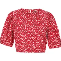 Mymo Bluse Frauen rot weiß