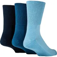 IOMI Extra breite Bambus-Socken für Diabetiker von | 3er-Pack | 4 Farben
