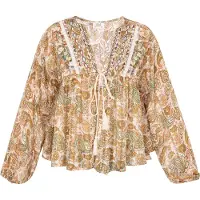 Usha Bluse Frauen creme mehrfarbig