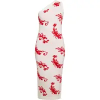 Mymo Kleid Frauen Wollweiss Rot