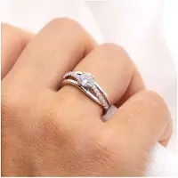 Zeeme Silber Ring Silber 925 rhodiniert mit Zirkonia weiß