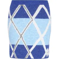 IZIA Rock Frauen Marineblau Hellblau