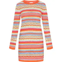 IZIA Kleid Frauen orange mehrfarbig