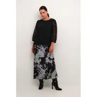 Kaffe Langarm-Bluse Regular fit Black