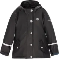 Schmuddelwedda Regenjacke aus recyceltem Material Mädchen schwarz