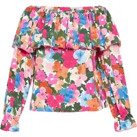 Usha Bluse Frauen rosa mehrfarbig