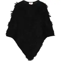 IZIA Poncho Frauen Schwarz