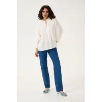 Kaffe Langarm-Bluse Loose fit Chalk white