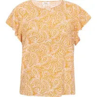 Usha Bluse Frauen gelb weiß