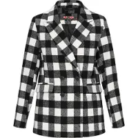 Mymo Blazer Frauen schwarz weiß kariert