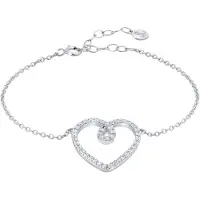 LEIS Armband 925 Sterling Silber rhodiniert Glänzend Zirkonia weiß