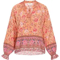 Usha Bluse Frauen orange mehrfarbig