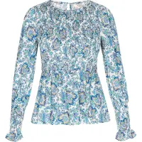 Usha Bluse Frauen blau mehrfarbig