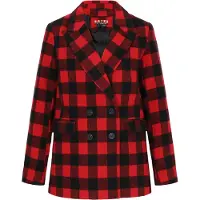 Mymo Blazer Frauen schwarz rot kariert