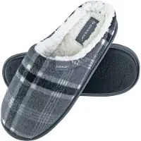 Dunlop - Herren Slip on Hausschuhe Plüsch | Warme Fleece-gefütterte Hausschuhe