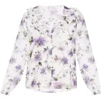Usha Bluse Frauen violett mehrfarbig