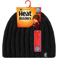 Heat Holder - Herren Fleece gefütterte gerippte Wintermütze