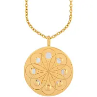Cai Anhänger mit Kette 925/- Sterling Silber bicolor Mondzyklus Luna