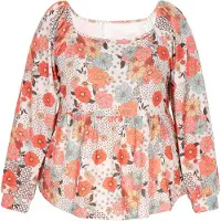 Usha Bluse in großen Größen Frauen mehrfarbig orange