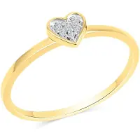 Diamonds by Ellen K. Ring Gold 585 zweifarbig Herz-Motiv mit Brillanten 0,025ct.
