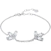LEIS Armband 925 Sterling Silber rhodiniert Glänzend Blume Zirkonia weiß