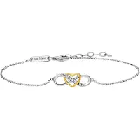 Julie Julsen Armband 925/- Sterling Silber rhodiniert/vergoldet 8 Zirkonia