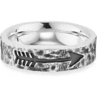 Cai Ring 925/- Sterling Silber rhodiniert matt Pfeil