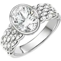 Zeeme Silber Ring 925/- Sterling Silber rhodiniert Zirkonia