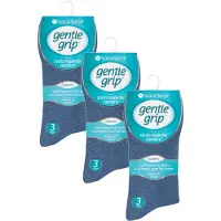 Gentle Grip - 9 Paar nicht elastische Socken aus weicher Baumwolle für Herren - blau