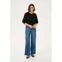 Kaffe Langarm-Bluse Loose fit Black Deep CC. black
