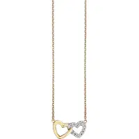 Julie Julsen Collier 925/- Sterling Silber vergoldet 2 Herzen