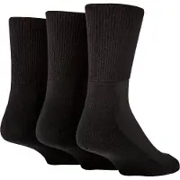IOMI Extra breite Bambus-Socken für Diabetiker von | 3er-Pack | 4 Farben