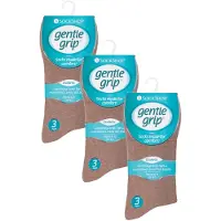 Gentle Grip - 9 Paar nicht elastische Socken aus weicher Baumwolle für Herren - Braun