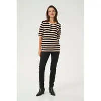 Kaffe Strickpullover Regular fit black offwhite
