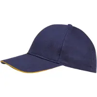 Sols Unisex Buffalo Baseballkappe (Marineblau/Neon Orange)
