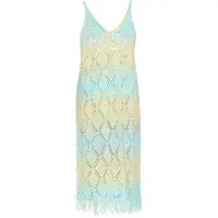 IZIA Kleid Frauen grün mehrfarbig