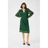 Kaffe Jerseykleid "Damen Jerseykleid KAmaria", Damen, Gr. XS, N-Gr, grün (dunkelgrün), Obermaterial: 90% Polyamid PA. 10% Elasthan EL., Kleider Jerseykleid