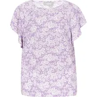 Usha Bluse Frauen lila weiß